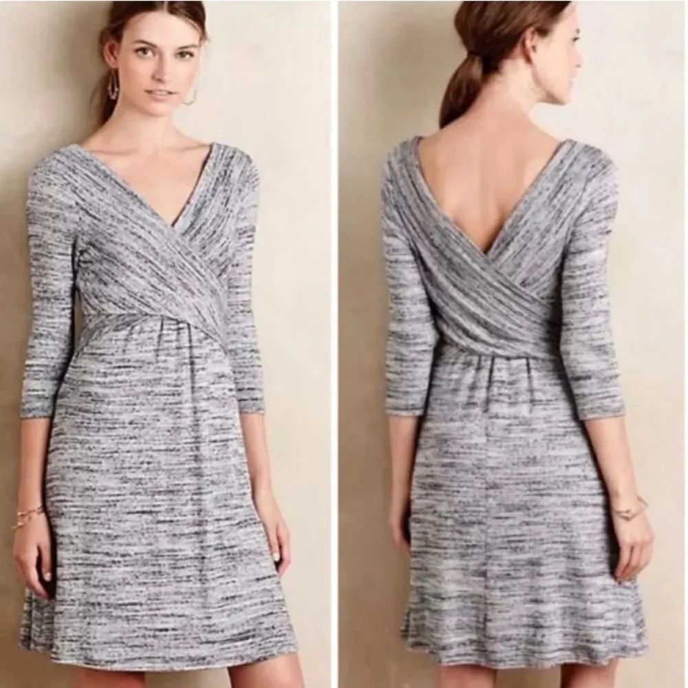 Anthropologie Fara Surplice Jersey Amadi Dress Size XS